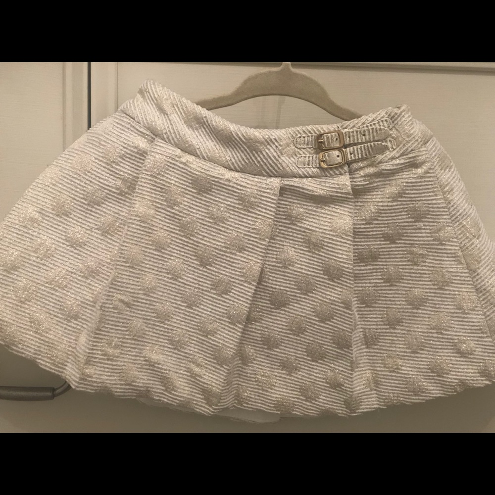 Kate Spade shimmer gold and cream skirt